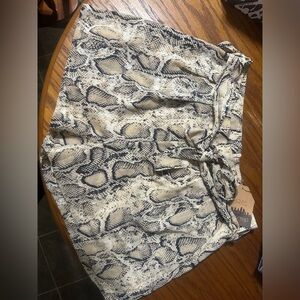 Snake skin shorts